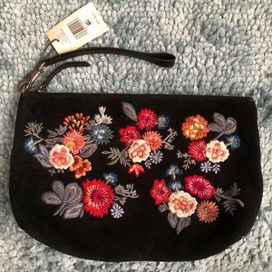 NWT Lucky Brand Embroidered Wristlet/Clutch